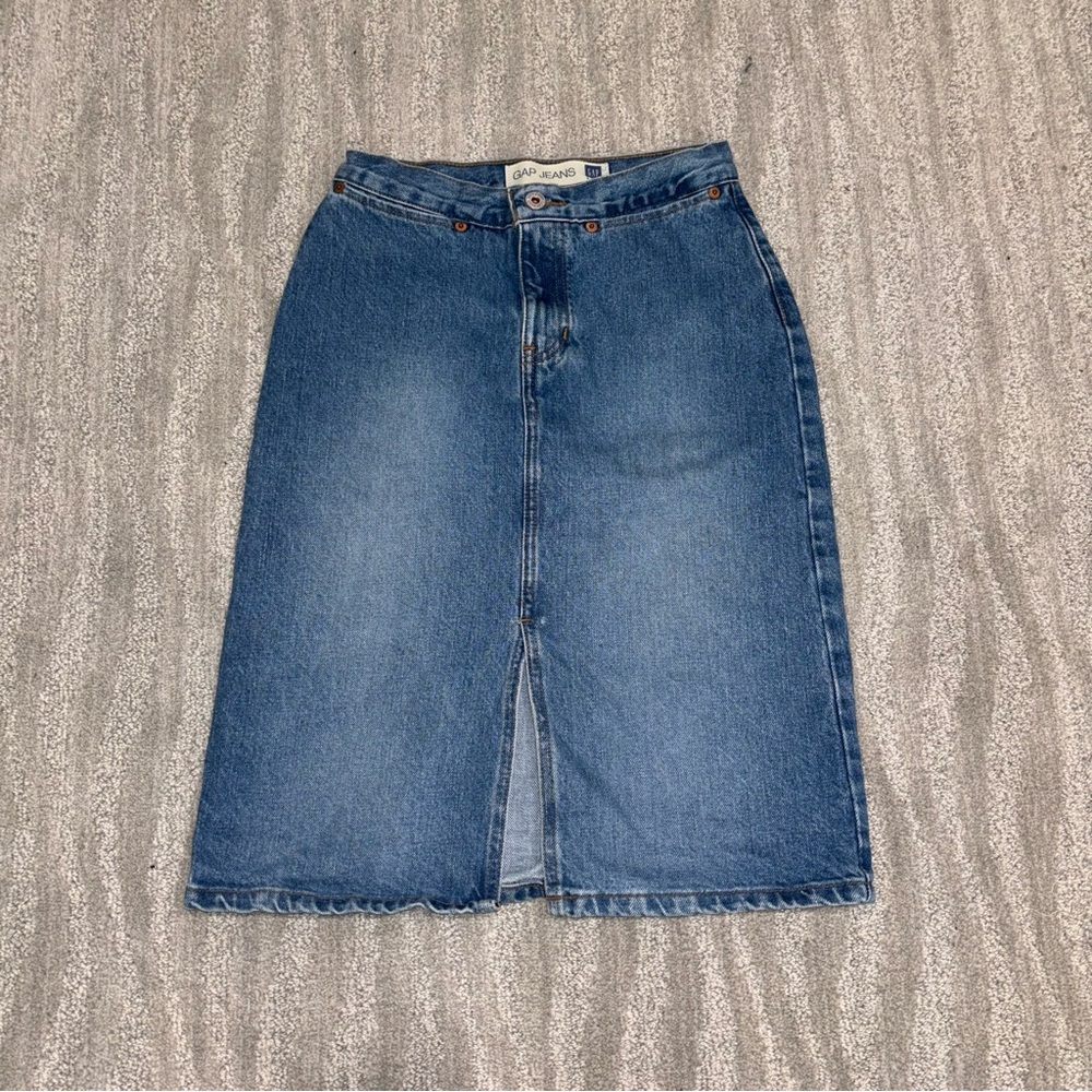 Vintage Gap Short Rivet Skirt Bareback Denim 90’s Boho Mexico Women’s Size 1